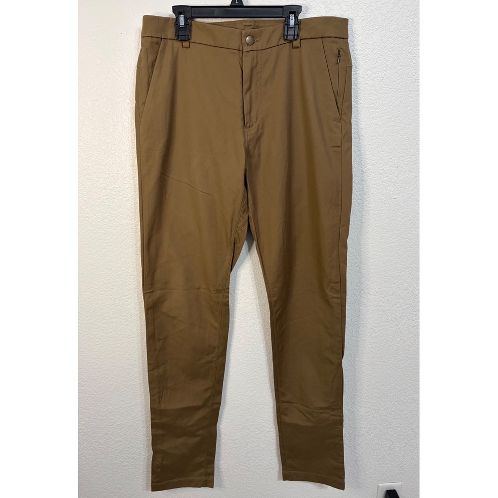 Lululemon Commission Slim Fit Pant Brown 32 Tall Mens Technical Chino Trousers